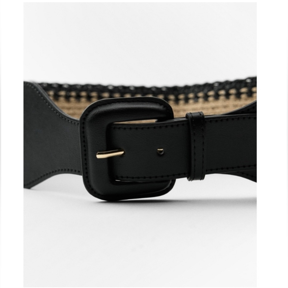 βοΈSOLDβοΈ ZARA WOVEN COMBINATION BELT SIZE 90 M L - Picture 5 of 7